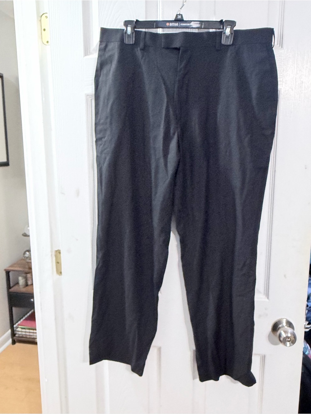 AXIST Men’s Black Dress Pants 36x29 Flat Front Stretch Straight Leg